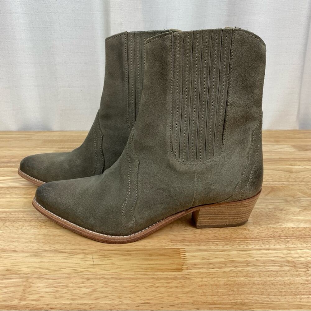 Free People Beige Gray New Frontier Chelsea Western Cowboy Boots Sz.39(US 8.5) - Picture 6 of 14